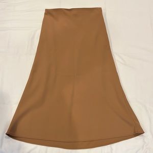 Womens EXPRESS Medium tan mid length skirt